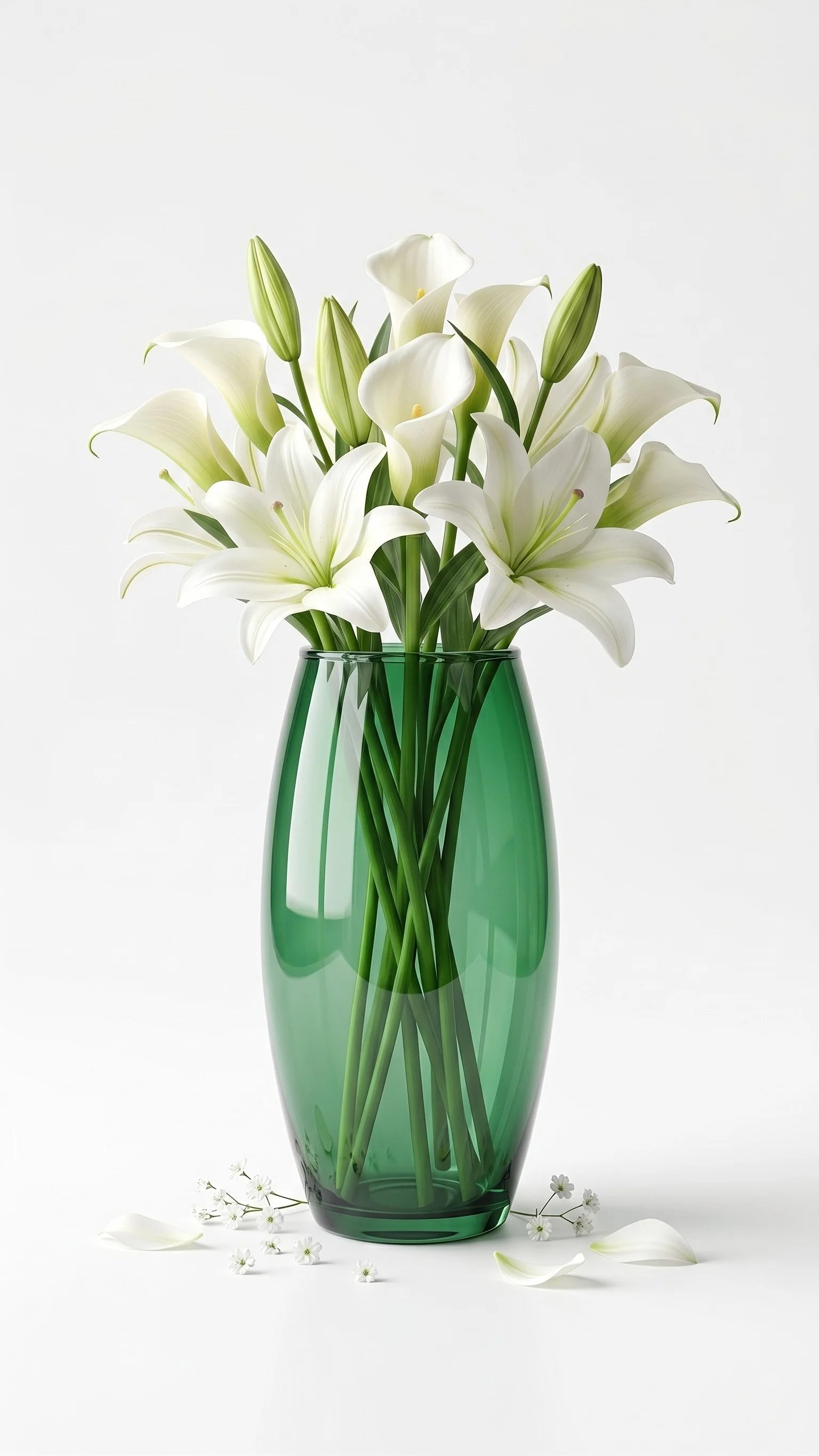 Smooth Pebble Oval Glass Vase — Hand-Blown Glass from Firozabad, India — Top View