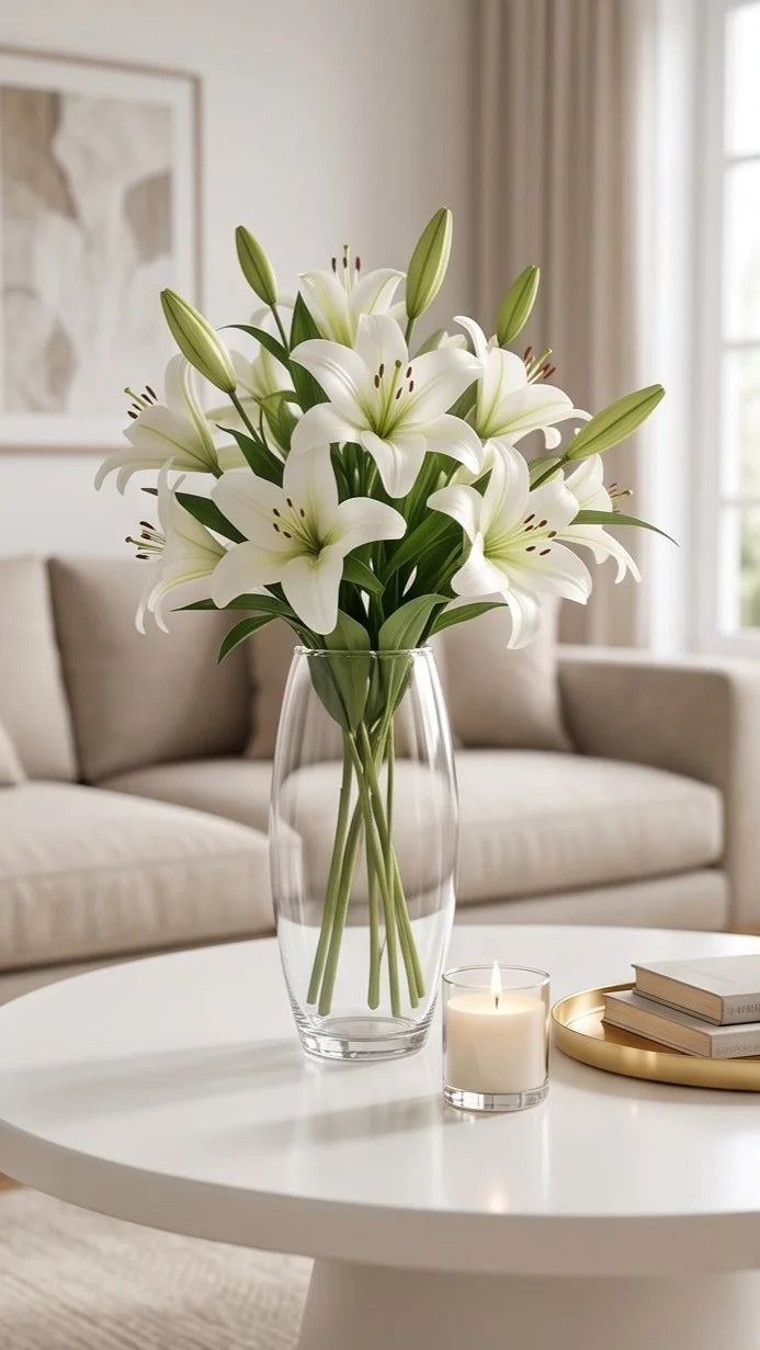 Dewdrop Pebble Oval Glass Vase — Hand-Blown Glass from Firozabad, India — Gifting Presentation