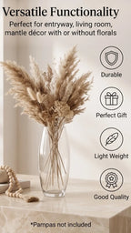 Dewdrop Pebble Oval Glass Vase — Hand-Blown Glass from Firozabad, India — Festive Styling