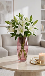 Dewdrop Pebble Oval Glass Vase — Hand-Blown Glass from Firozabad, India — Light & Shadow