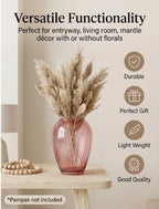 Blossom Oval Smooth Glass Vase — Hand-Blown Glass from Firozabad, India — Multi-Angle Showcase