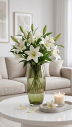 Smooth Pebble Oval Glass Vase — Hand-Blown Glass from Firozabad, India — Handcrafted Finish