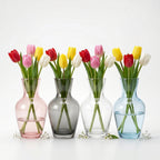 Soft Hue Amphora Glass Vase — Hand-Blown Glass from Firozabad, India — Styled for Home Décor