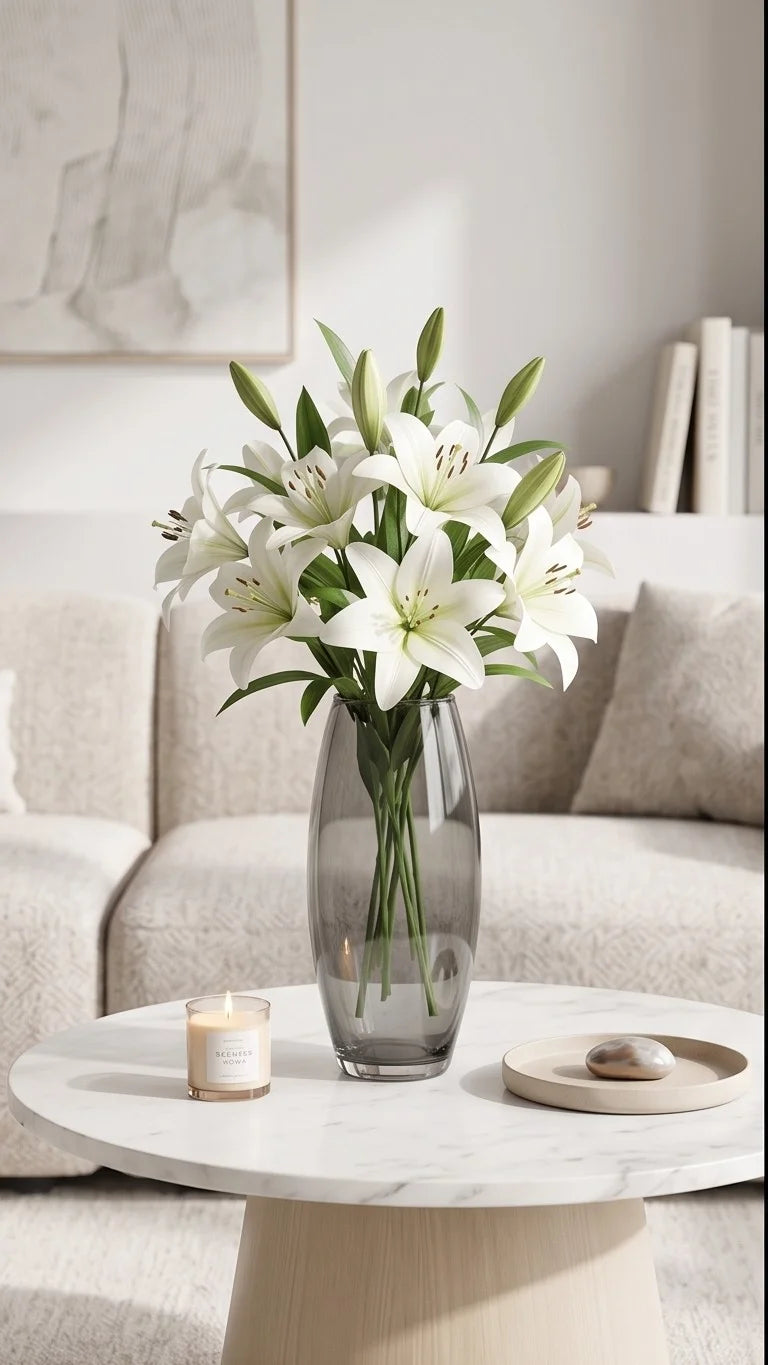 Dewdrop Pebble Oval Glass Vase — Hand-Blown Glass from Firozabad, India — Handcrafted Finish