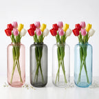 Serene Mist Capsule Glass Vase — Hand-Blown Glass from Firozabad, India — Side Angle View