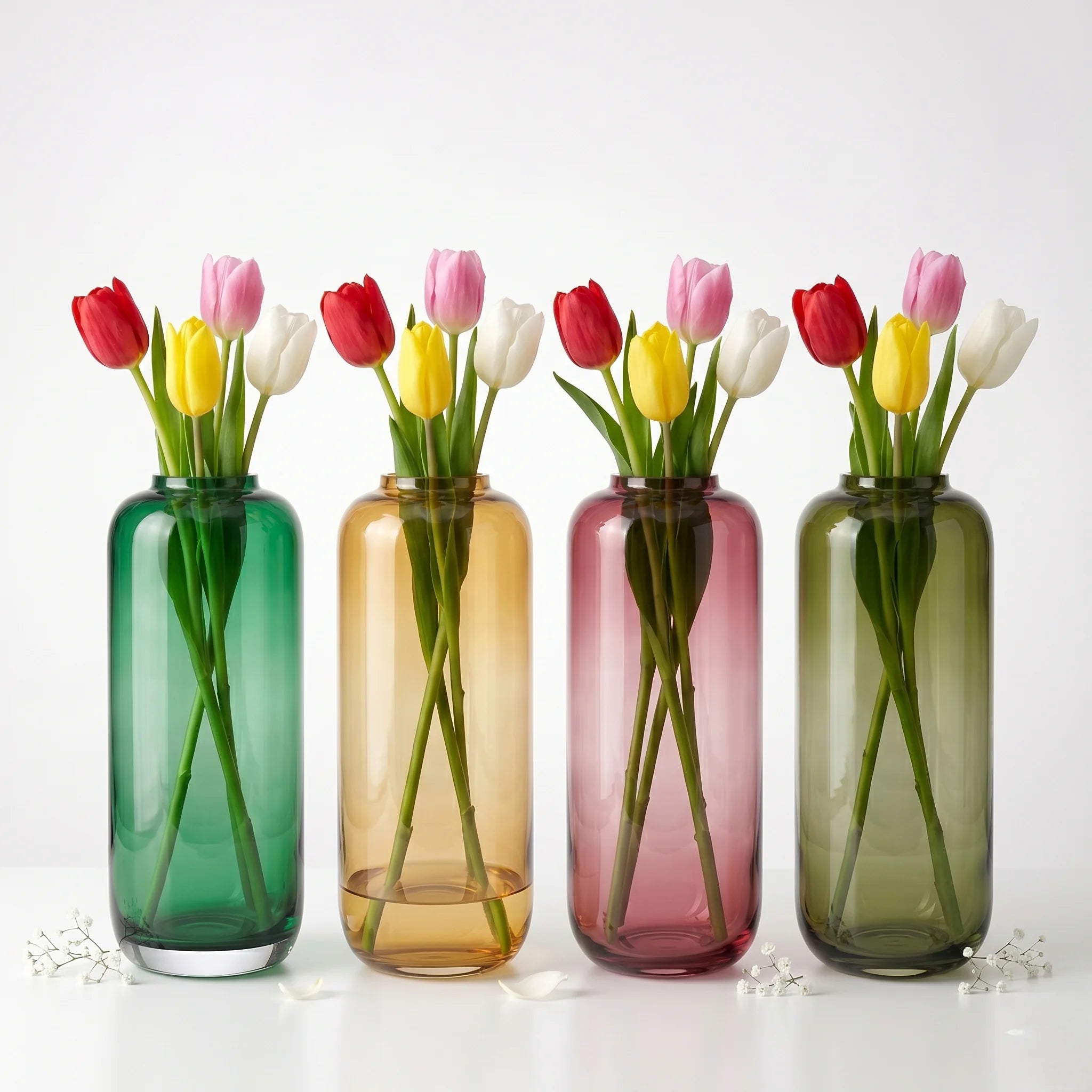 Studio Capsule Smooth Glass Vase — Hand-Blown Glass from Firozabad, India — Detail Close-Up