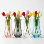 Pastel Curve Smooth Glass Vase — Hand-Blown Glass from Firozabad, India — Detail Close-Up