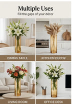 Studio Column Smooth Glass Vase — Hand-Blown Glass from Firozabad, India — In a Living Space