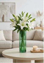 Studio Column Smooth Glass Vase — Hand-Blown Glass from Firozabad, India — Décor Inspiration