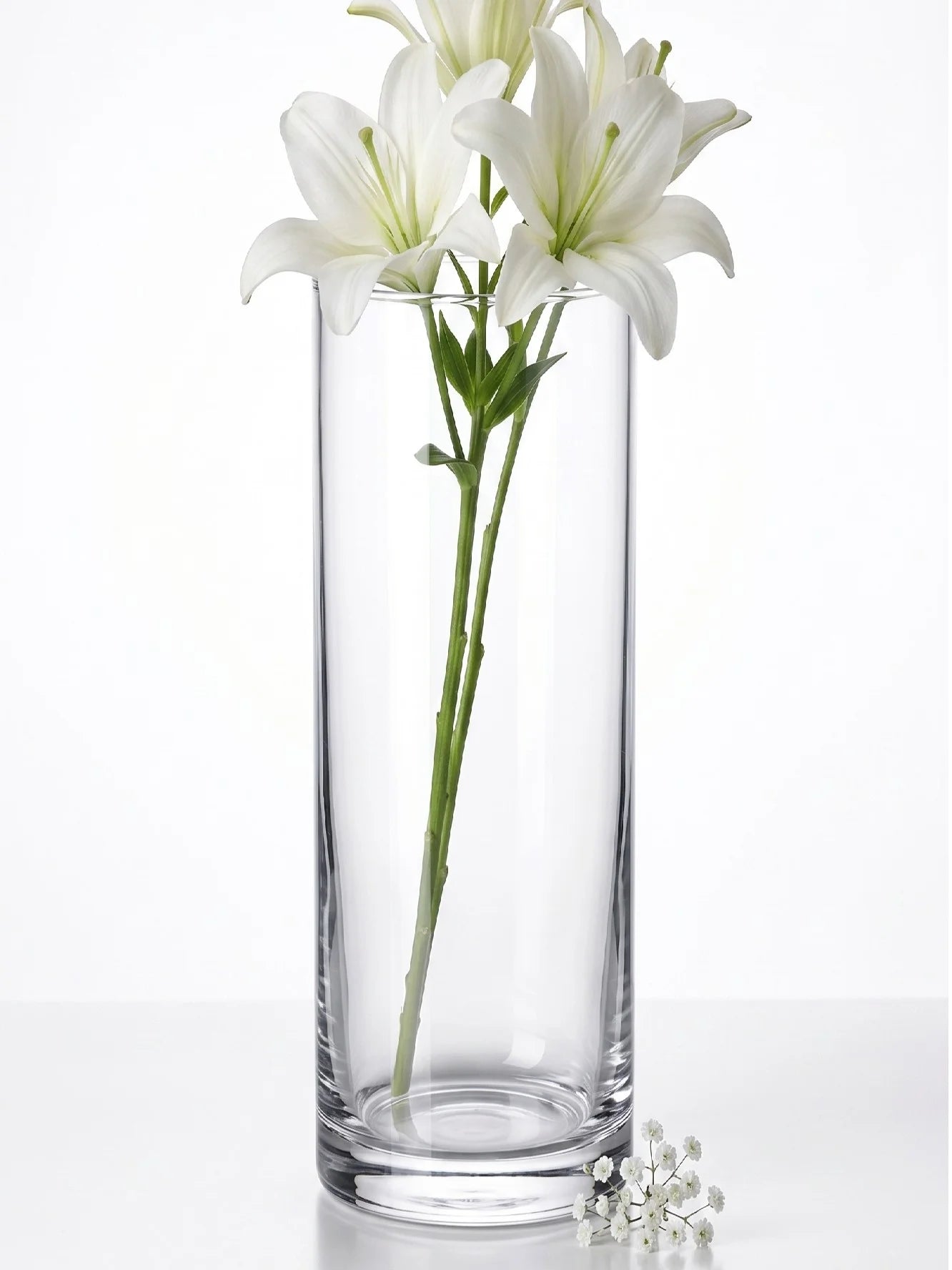 Nordic Tube Cylinder Glass Vase — Hand-Blown Glass from Firozabad, India — Premium Detail