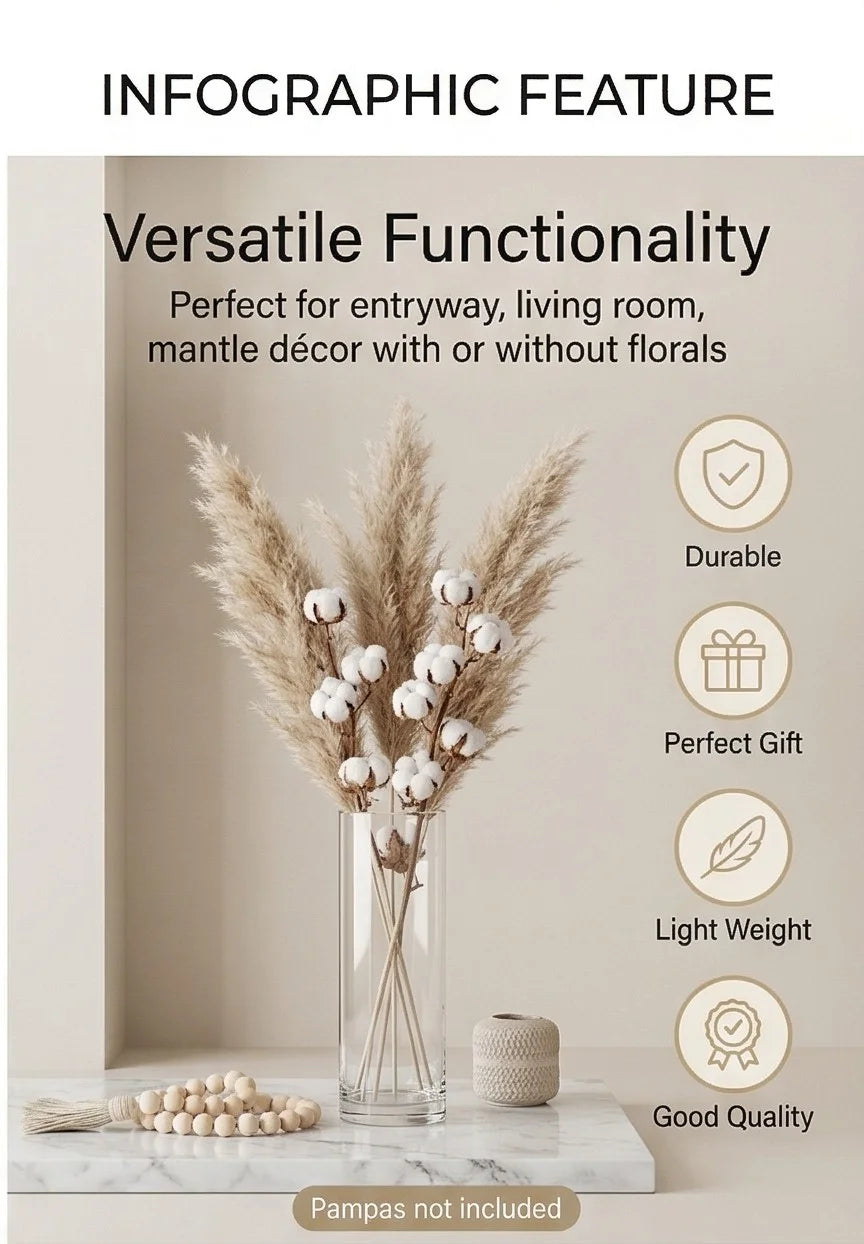 Nordic Tube Cylinder Glass Vase — Hand-Blown Glass from Firozabad, India — Curated Display