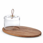 Glass Dome | Leather & Acacia Board — Castle Crafts