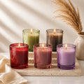 Rose Soy Wax Scented Candle | Large Coloured Glass | 5 Shades — Castle Crafts