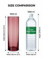 Nordic Tube Cylinder Glass Vase — Hand-Blown Glass from Firozabad, India — Side Angle View