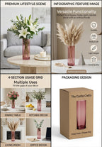Nordic Tube Cylinder Glass Vase — Hand-Blown Glass from Firozabad, India — Lifestyle Setting