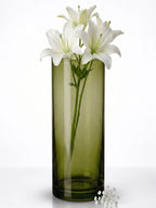 Nordic Tube Cylinder Glass Vase — Hand-Blown Glass from Firozabad, India — Texture & Craftsmanship