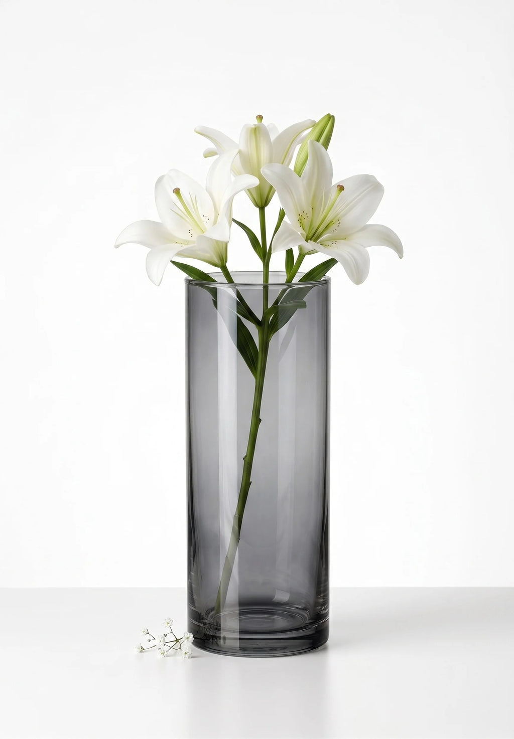 Nordic Tube Cylinder Glass Vase — Hand-Blown Glass from Firozabad, India — In a Living Space