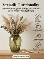 Blossom Oval Smooth Glass Vase — Hand-Blown Glass from Firozabad, India — Décor Inspiration