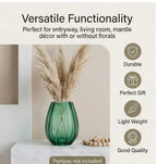 Prismatic Fluted Oval Glass Vase — Hand-Blown Glass from Firozabad, India — Light & Shadow
