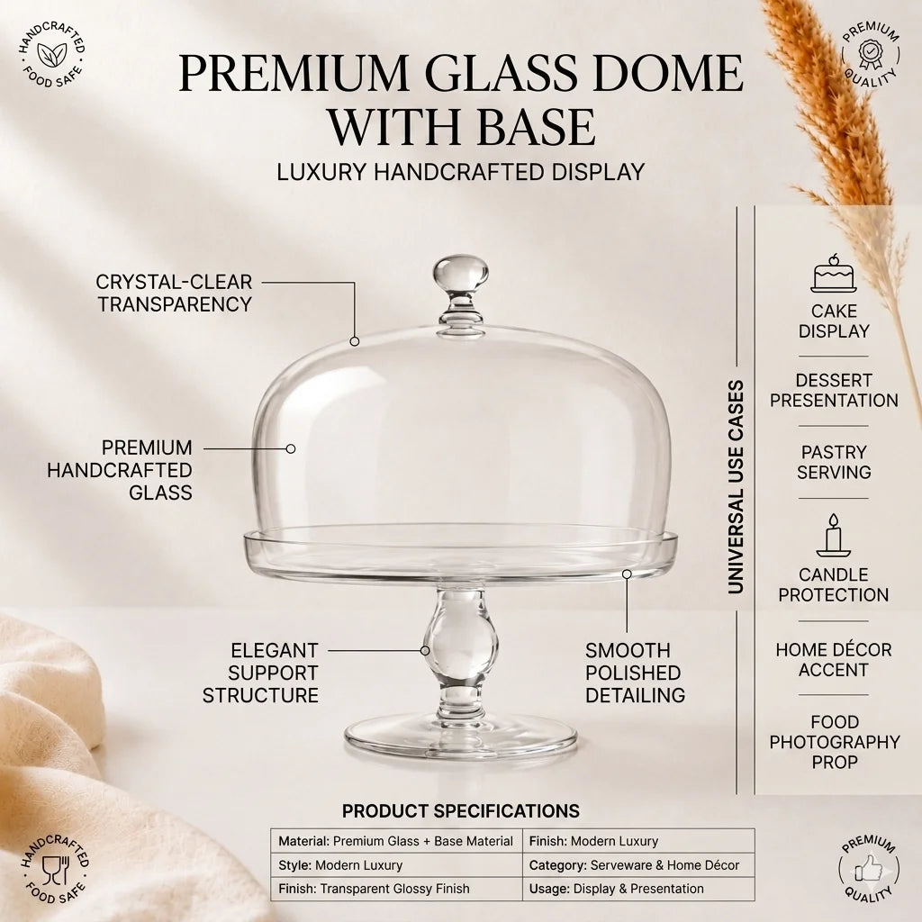 All-Glass Dome | Crystal Pedestal — Castle Crafts