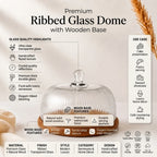 Ribbed Glass Cake Dome — Castle Crafts