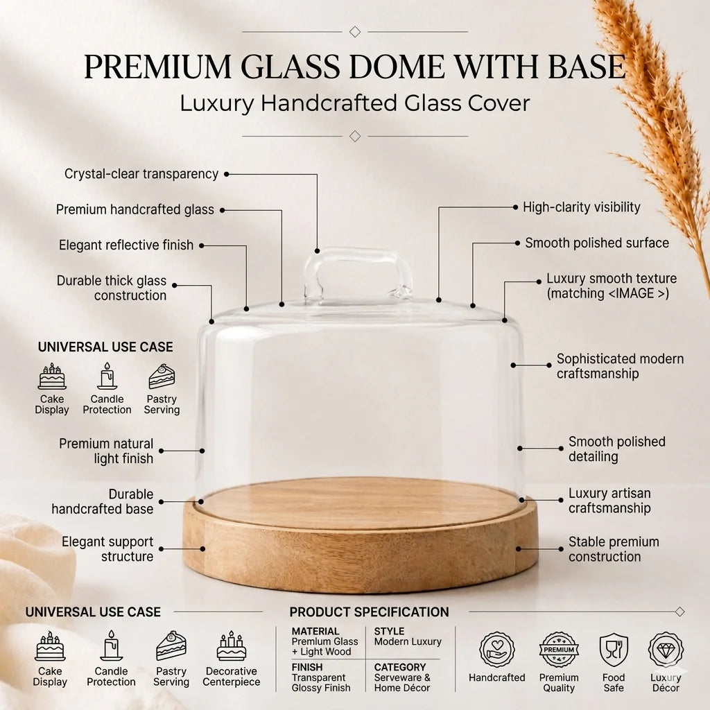 Glass Cloche | Bar Handle — Castle Crafts