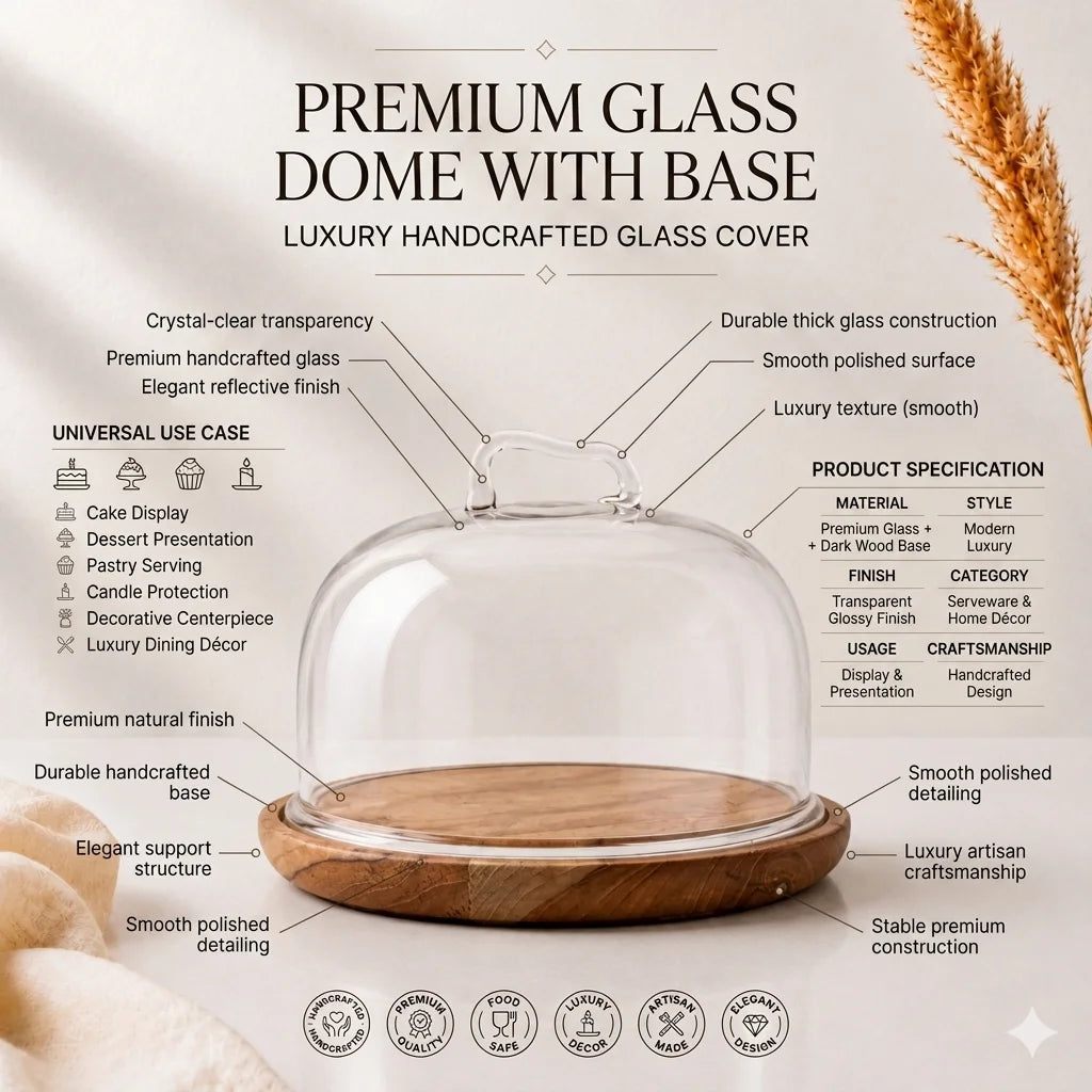 Glass Dome | Arch Loop Handle — Castle Crafts