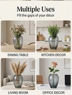 Serene Urn Glossy Glass Vase — Hand-Blown Glass from Firozabad, India — Décor Inspiration