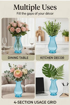 Blooming Tulip Ruffle Glass Vase — Hand-Blown Glass from Firozabad, India — Boho Styling