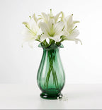 Blooming Tulip Ruffle Glass Vase — Hand-Blown Glass from Firozabad, India — Top View
