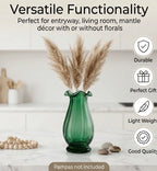 Blooming Tulip Ruffle Glass Vase — Hand-Blown Glass from Firozabad, India — Gifting Presentation