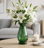 Blooming Tulip Ruffle Glass Vase — Hand-Blown Glass from Firozabad, India — In a Living Space