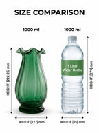 Blooming Tulip Ruffle Glass Vase — Hand-Blown Glass from Firozabad, India — Styled for Home Décor
