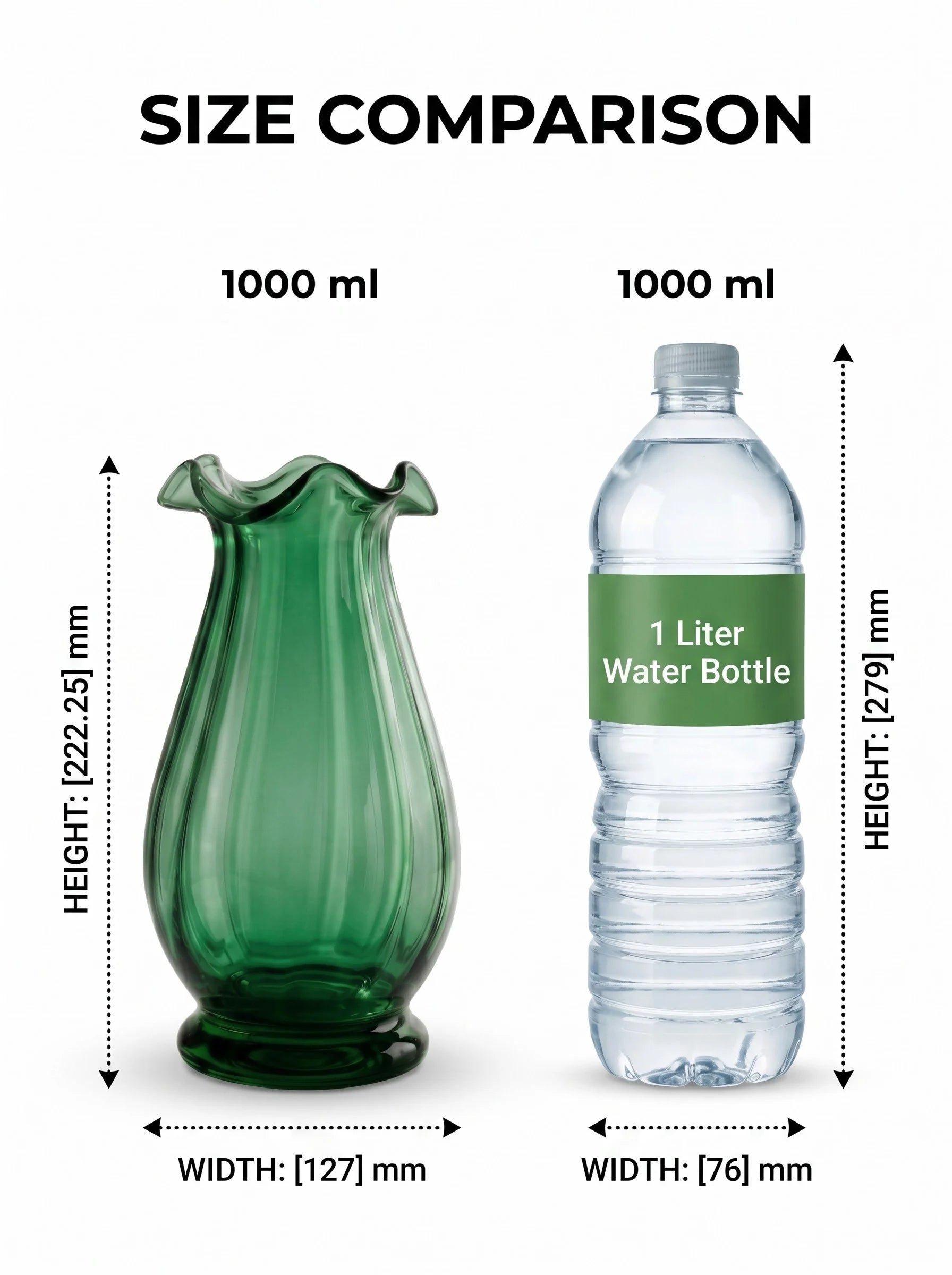 Blooming Tulip Ruffle Glass Vase — Hand-Blown Glass from Firozabad, India — Styled for Home Décor