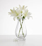 Garden Tulip Ruffle Glass Vase — Hand-Blown Glass from Firozabad, India — Lifestyle Setting