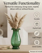 Aria Ruffle Smooth Glass Vase — Hand-Blown Glass from Firozabad, India — Gifting Presentation