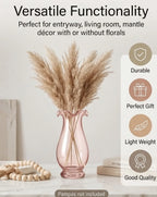 Garden Ruffle Smooth Glass Vase — Hand-Blown Glass from Firozabad, India — Lifestyle Setting
