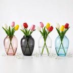 Serene Urn Glossy Glass Vase — Hand-Blown Glass from Firozabad, India | Floral Arrangements & Home Styling