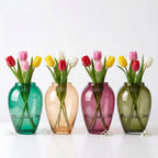 Blossom Oval Smooth Glass Vase — Hand-Blown Glass from Firozabad, India | Floral Arrangements & Home Styling