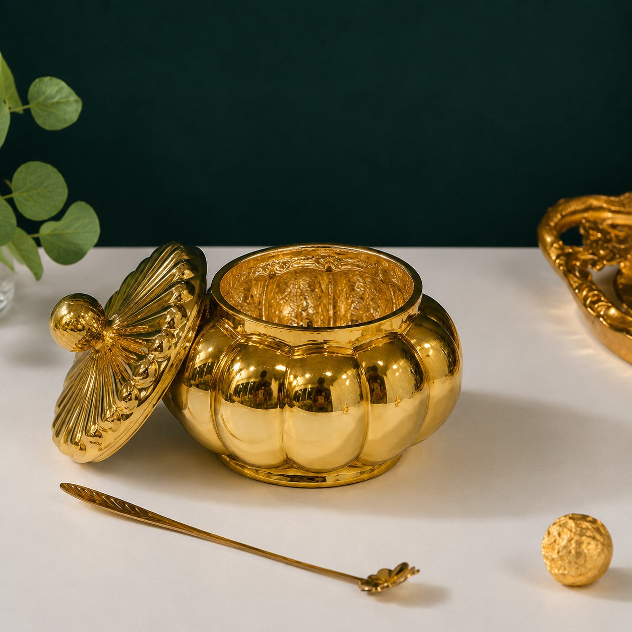 Pumpkin Ceramic Dome Jar — Castle Crafts