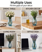 Petal Ruffle Ribbed Glass Vase — Hand-Blown Glass from Firozabad, India — Lifestyle Setting
