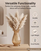 Jewel Ruffle Ribbed Glass Vase — Hand-Blown Glass from Firozabad, India — Texture & Craftsmanship