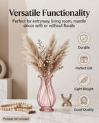 Petal Ruffle Ribbed Glass Vase — Hand-Blown Glass from Firozabad, India — Top View