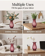 Jewel Ruffle Ribbed Glass Vase — Hand-Blown Glass from Firozabad, India — Festive Styling