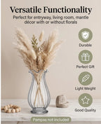 Petal Ruffle Ribbed Glass Vase — Hand-Blown Glass from Firozabad, India — Décor Inspiration