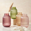 Terrace Jar Ribbed Glass Vase — Hand-Blown Glass from Firozabad, India | Floral Arrangements & Home Styling