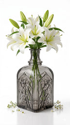 Gothic Cathedral Embossed Glass Vase — Hand-Blown Glass from Firozabad, India — Décor Inspiration