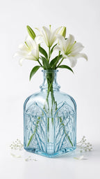 Gothic Cathedral Embossed Glass Vase — Hand-Blown Glass from Firozabad, India — Texture & Craftsmanship