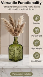 Jewel Gothic Embossed Glass Vase — Hand-Blown Glass from Firozabad, India — Décor Inspiration