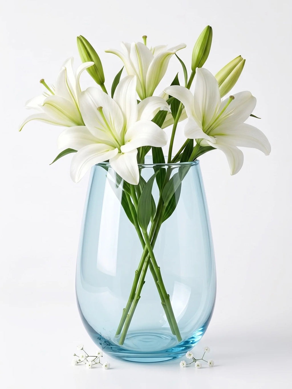 Pastel Egg Smooth Glass Vase — Hand-Blown Glass from Firozabad, India — Detail Close-Up